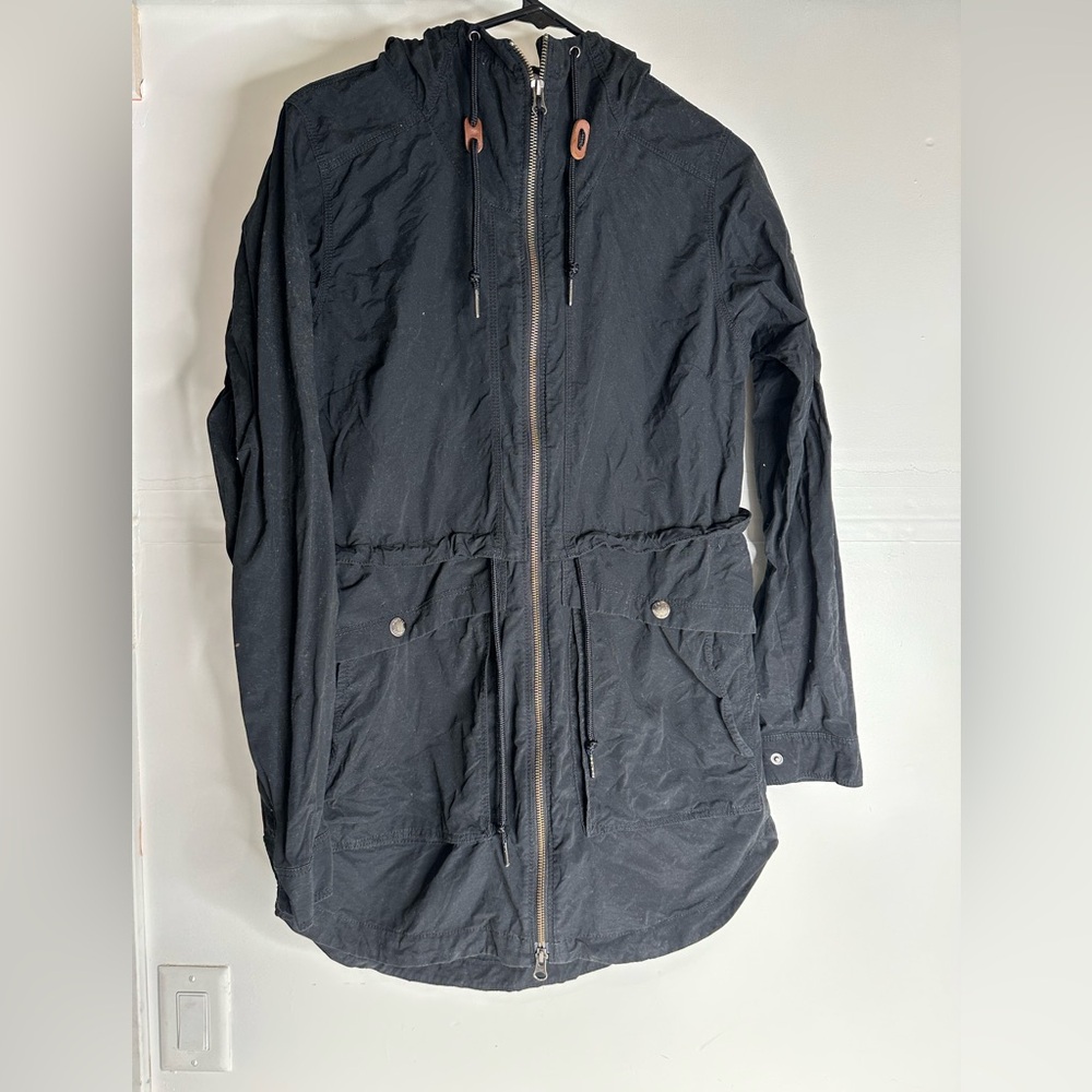 Columbia Women's West Bluff Black Anorak Utility Hooded Full Zip Jacket Size S.